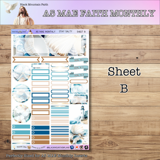 A5 MAE Monthly STAY SALTY MONTHLY Scripture Writing Sticker Kit