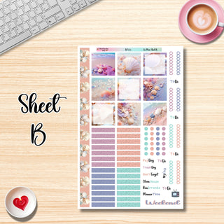 Kit # 1        A5 Plum Paper Weekly MAE Layout, Vertical Columns or Hourly Columns