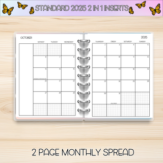 STANDARD 2 in 1     OCTOBER 2025 DATED Planner Inserts