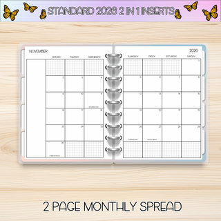 Classic 2 in 1 NOVEMBER 2026 DATED Planner Inserts