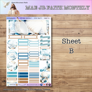 MAE JR. Monthly STAY SALTY MONTHLY Scripture Writing Sticker Kit
