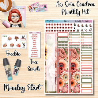 Kit 11        A5 Erin Condren ANY Month Planner Kit