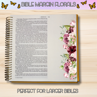 Floral Bible Margin Stickers # 2      BIBLE MARGINS