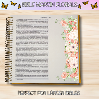 Mixed Florals Bible Margin Stickers # 1      BIBLE MARGINS