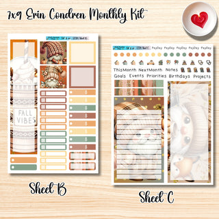 Kit 30       7x9 Erin Condren ANY Month Planner Kit