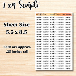 DIXIE KISSES Custom Scripts