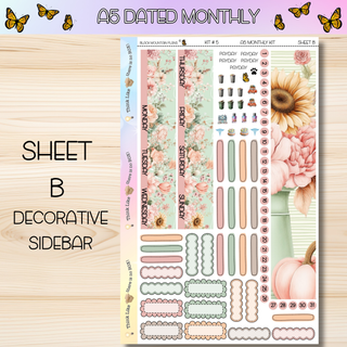 Kit # 5 A5 DATED Any Month Monthly Kits