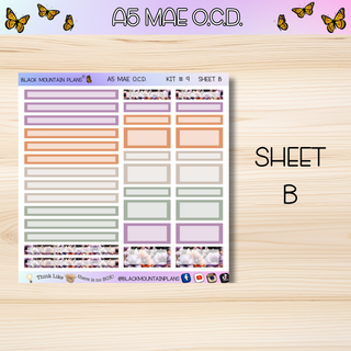 Kit # 9  A5 MAE O.C.D. (Organized Compact Dashboard)