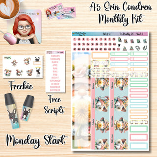 Kit 12        A5 Erin Condren ANY Month Planner Kit