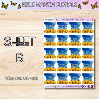 SUNFLOWERS 3     BIBLE TABS