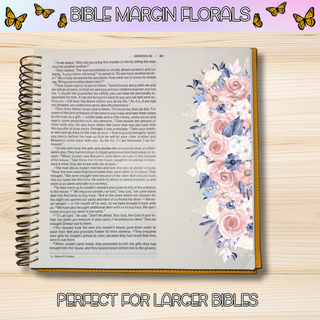 Mixed Florals Bible Margin Stickers # 2      BIBLE MARGINS
