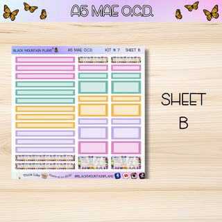 Kit # 7  A5 MAE O.C.D. (Organized Compact Dashboard)
