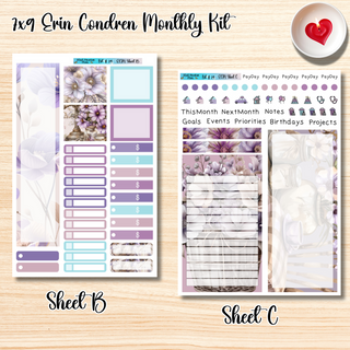 Kit 19       7x9 Erin Condren ANY Month Planner Kit