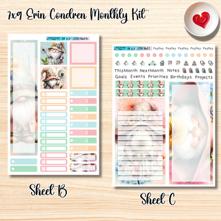 Kit 12       7x9 Erin Condren ANY Month Planner Kit