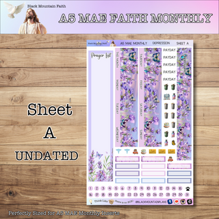 A5 MAE Monthly DEPRESSION MONTHLY Scripture Writing Sticker Kit