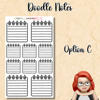 Doodle Notes Option C      Universal for any Planner or Journal