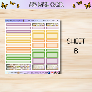 Kit # 10  A5 MAE O.C.D. (Organized Compact Dashboard)