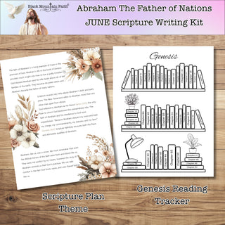 Abraham: The Father of Nations GENESIS    June Scripture Writing Plan Monthly Inserts