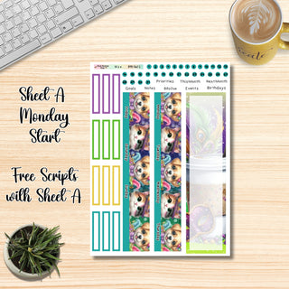 Kit 44        Large Plum Paper ANY Month and Dashboard Page