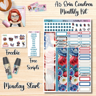 Kit 13        A5 Erin Condren ANY Month Planner Kit