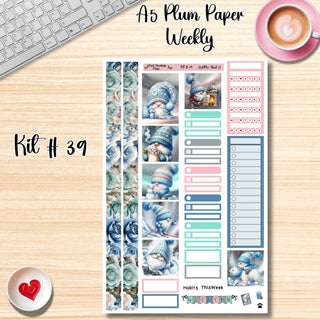 Kit 39      A5 Plum Paper Weekly