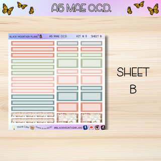Kit # 11  A5 MAE O.C.D. (Organized Compact Dashboard)