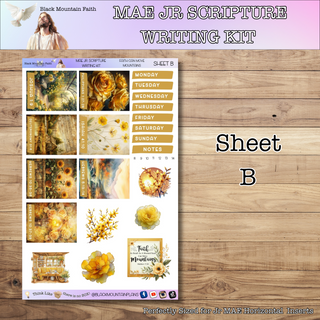 MAE JR.  FAITH CAN MOVE MOUNTAINS Scripture Writing Kit - Horizontal Weekly Kit