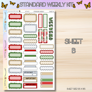 Kit # 21 Standard Weekly Kits