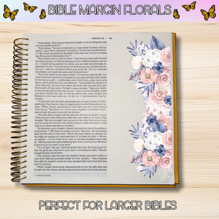 Floral Bible Margin Stickers # 1      BIBLE MARGINS
