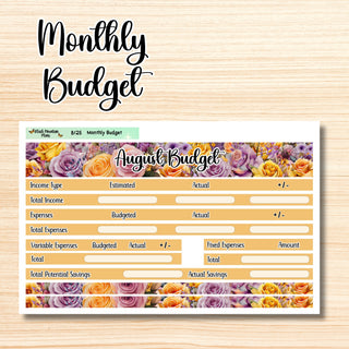 Floral Budget Kit for August