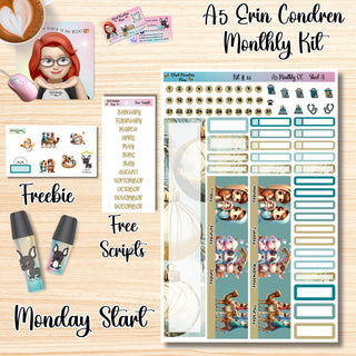 Kit 33        A5 Erin Condren ANY Month Planner Kit