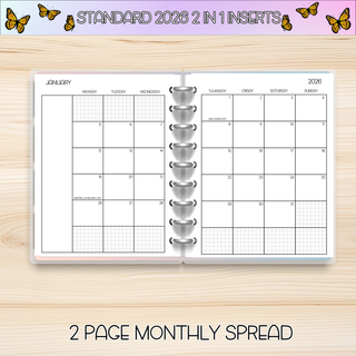 Classic 2 in 1    JANUARY 2026 DATED Planner Inserts