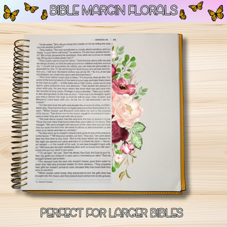 Floral Bible Margin Stickers # 4      BIBLE MARGINS