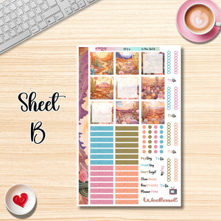 Kit 20       A5 Plum Paper Weekly MAE Layout, Vertical Columns or Hourly Columns