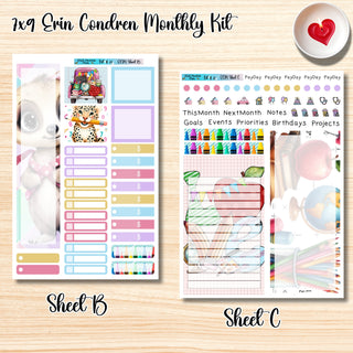 Kit 22       7x9 Erin Condren ANY Month Planner Kit