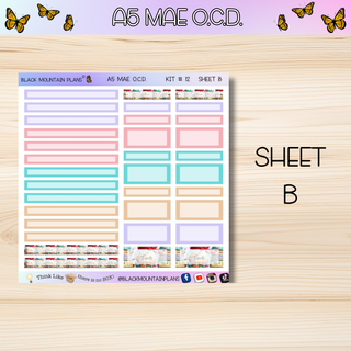 Kit # 12  A5 MAE O.C.D. (Organized Compact Dashboard)