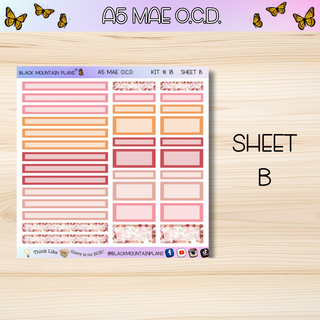 Kit # 18  A5 MAE O.C.D. (Organized Compact Dashboard)