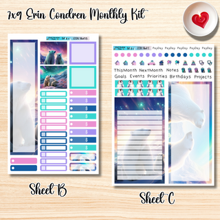 Kit # 6       7x9 Erin Condren ANY Month Planner Kit