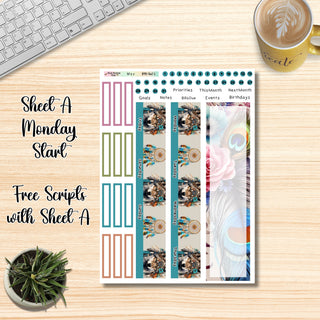 Kit 17        Large Plum Paper ANY Month and Dashboard Page