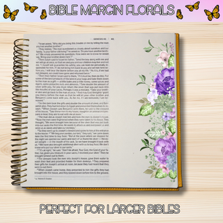 Floral Bible Margin Stickers # 3      BIBLE MARGINS