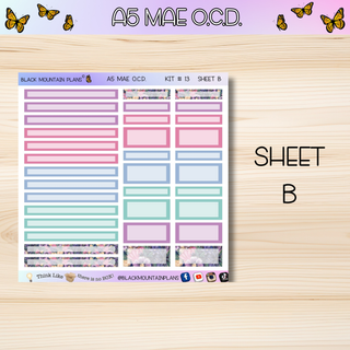 Kit # 13  A5 MAE O.C.D. (Organized Compact Dashboard)