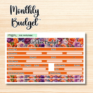 Floral Budget Kit for October