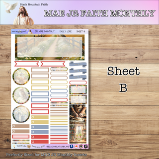 MAE JR. Monthly DAILY LIFE MONTHLY Scripture Writing Sticker Kit