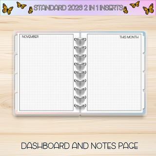 Classic 2 in 1 NOVEMBER 2026 DATED Planner Inserts