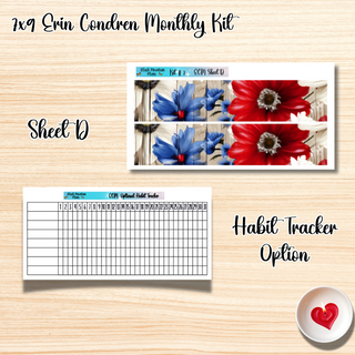 Kit # 7       7x9 Erin Condren ANY Month Planner Kit