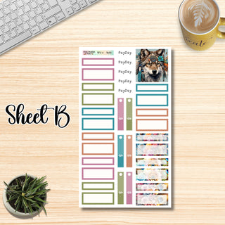 Kit 17        Large Plum Paper ANY Month and Dashboard Page