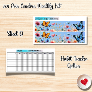 Kit # 3       7x9 Erin Condren ANY Month Planner Kit