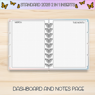 Classic 2 in 1   MARCH 2026 DATED Planner Inserts