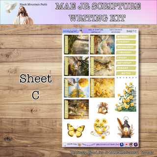 MAE JR.  FAITH CAN MOVE MOUNTAINS Scripture Writing Kit - Horizontal Weekly Kit