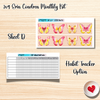 Kit # 9       7x9 Erin Condren ANY Month Planner Kit